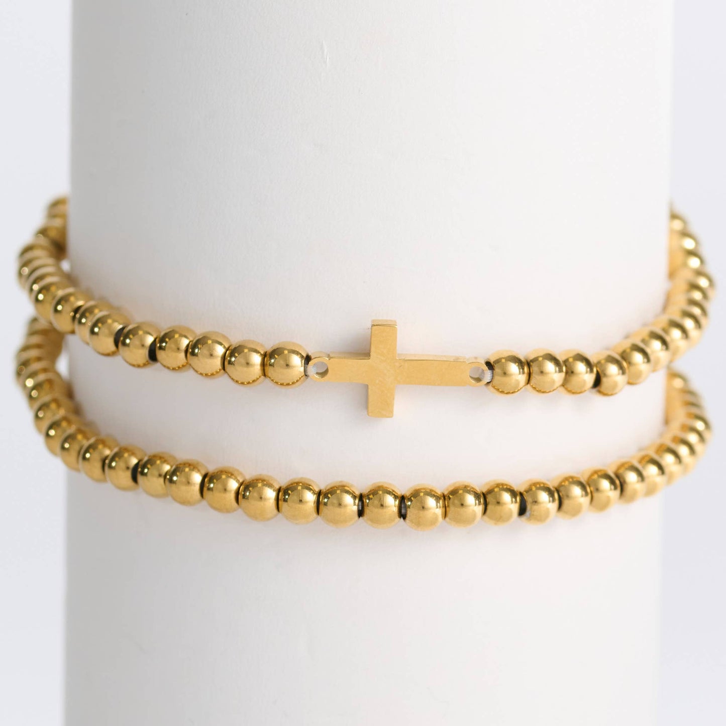 Howard's - Cross Bracelet Beaded Stretch Waterproof Narelle Duo Set