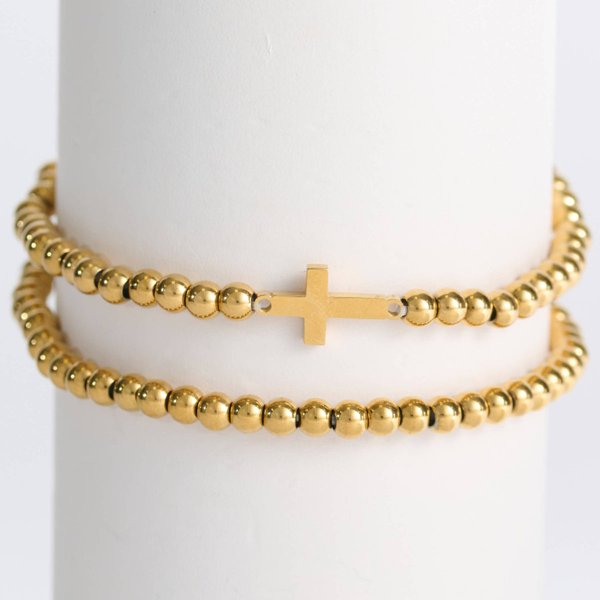 Howard's - Cross Bracelet Beaded Stretch Waterproof Narelle Duo Set