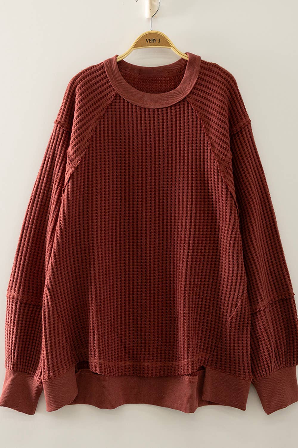 Harlow Waffle Patch Detail Pullover