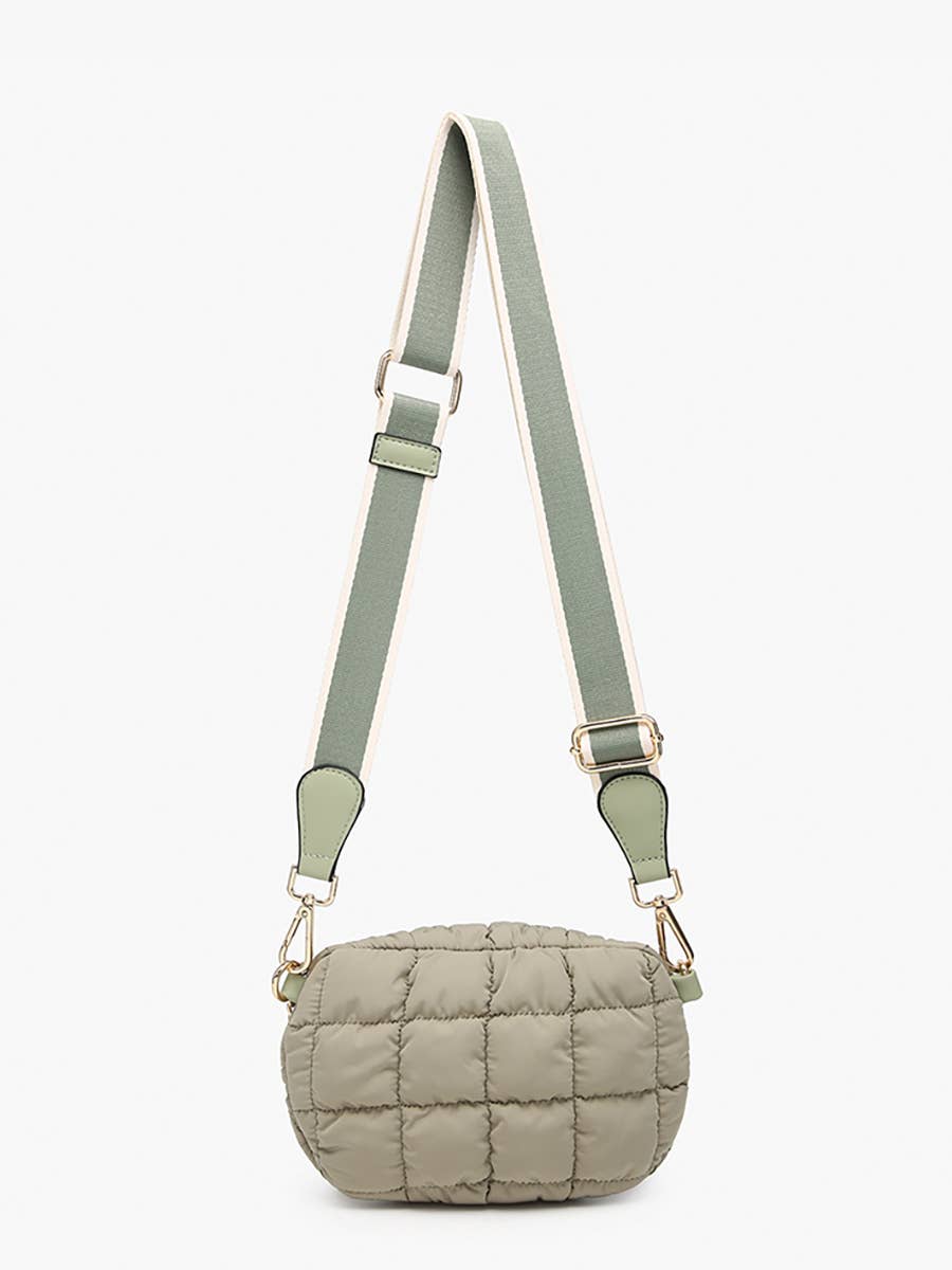 Jen & Co. - M2513 Mabel Quilted Nylon Belt Bag w/ Guitar Strap