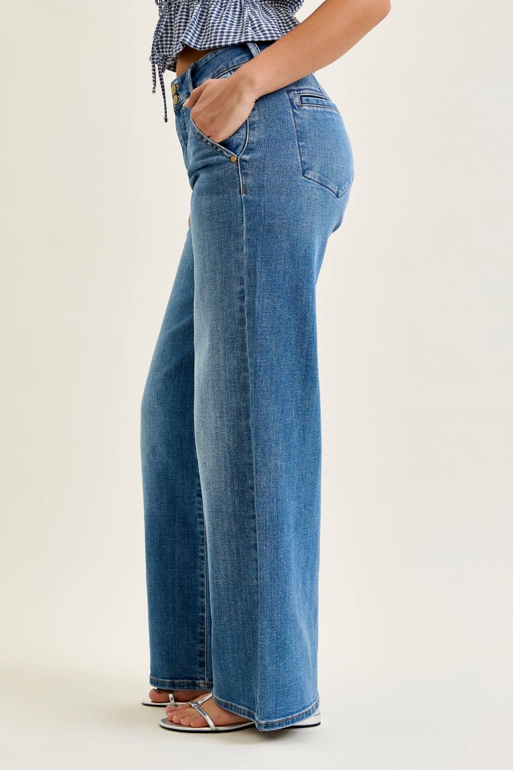 Judy Blue Jeans -HW Column w/ Trouser Styling