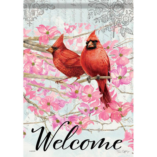 FlagTrends by Carson - "Cardinals In Pink" Dura Soft™ Garden Flag