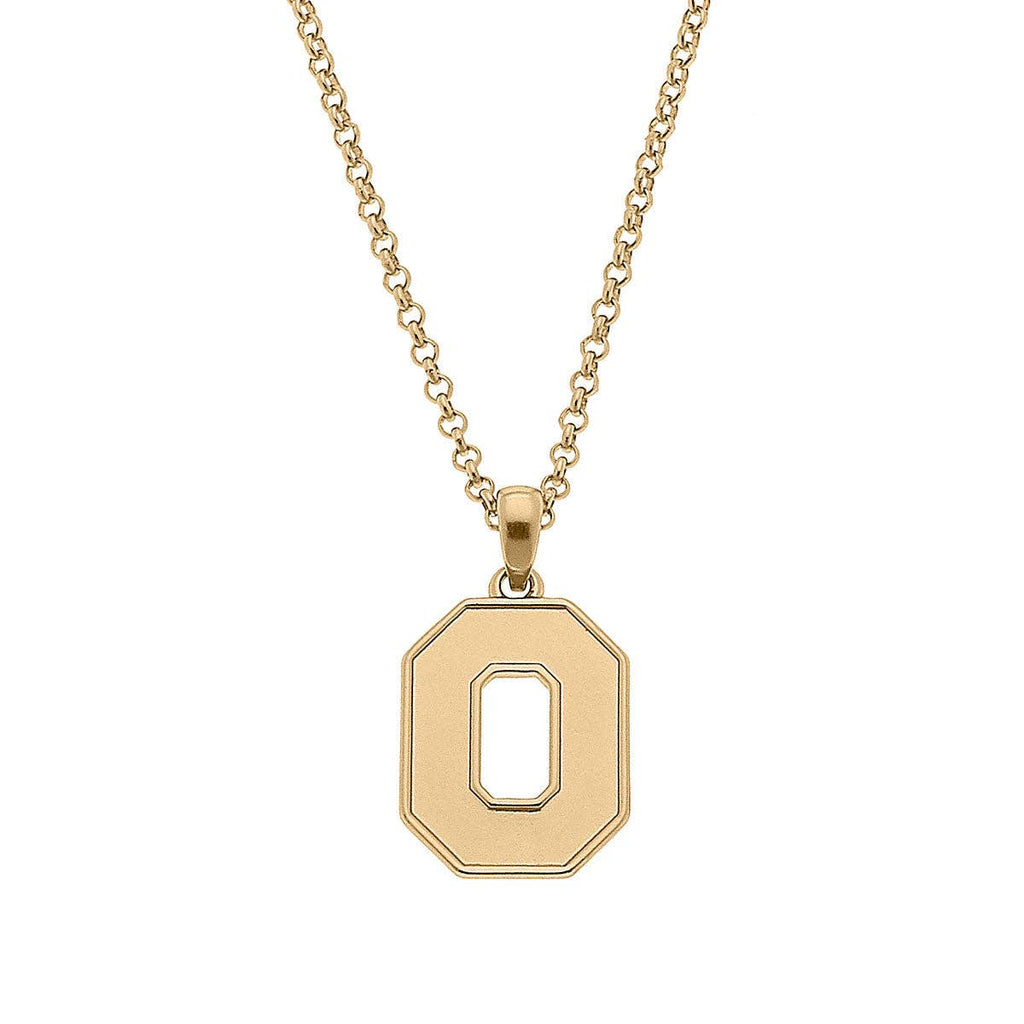 Canvas Style - Ohio State Buckeyes 24K Gold Plated Pendant Necklace