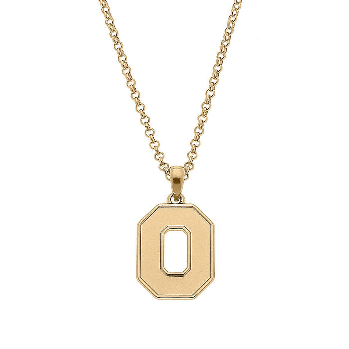 Canvas Style - Ohio State Buckeyes 24K Gold Plated Pendant Necklace