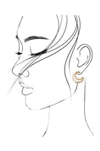 GOLD PEARL HOOP STUD TRIO EARRINGS |