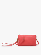 Jen & Co. - M013 Riley Monogrammable 3 Compartment Crossbody/Wristlet