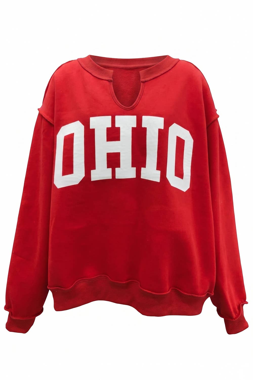 Reversible 'OHIO / OH' Split-Neck Sweatshirt