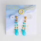 Howard's - Waterproof Earrings Drop Kyanite Beaded Narelle Gold