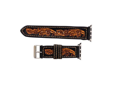 Myra Hand-tooled Leather Watchband