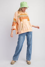 Easel PRINT MIX MINERAL WASHED HOODIE PULLOVER