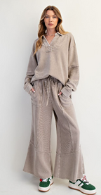 Easel Textured Thermal Washed Pullover