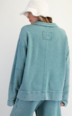 Easel Textured Thermal Washed Pullover