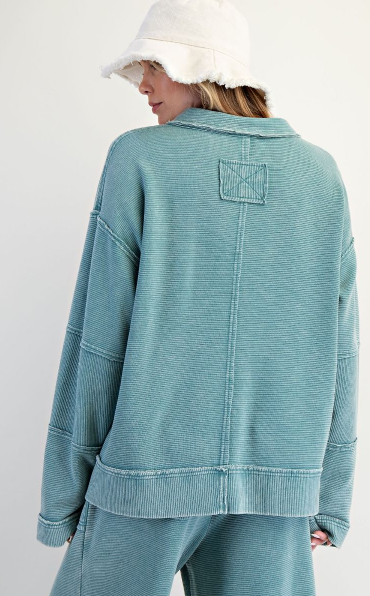 Easel Textured Thermal Washed Pullover