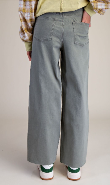 Soft Stretch High Waisted Twill Pants