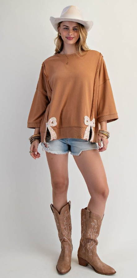 Easel Bow Patch Shirt