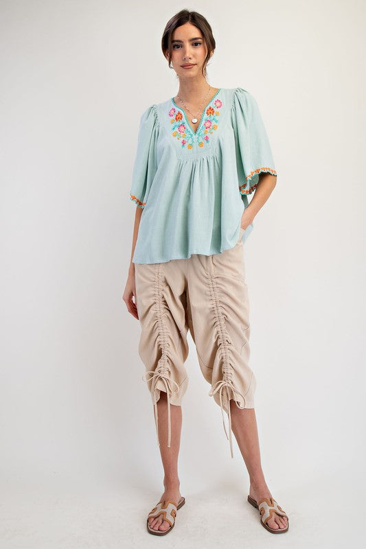 Easel Stone Washed Twill Cargo Pants