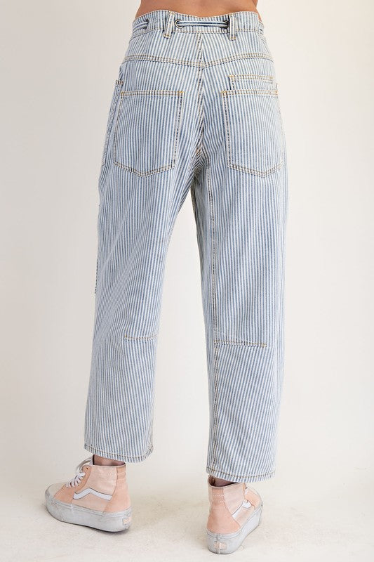 Easel Striped Washed Twill Pants