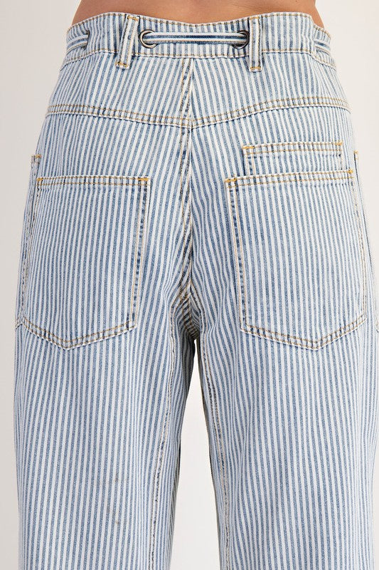 Easel Striped Washed Twill Pants