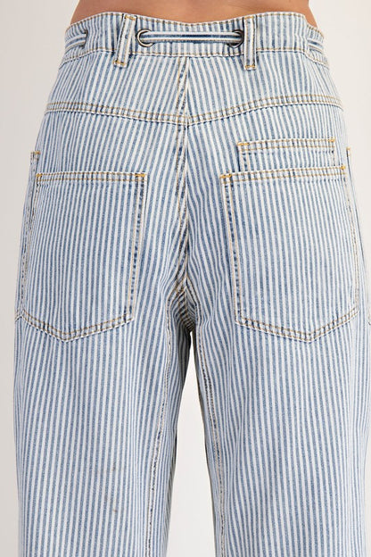 Easel Striped Washed Twill Pants