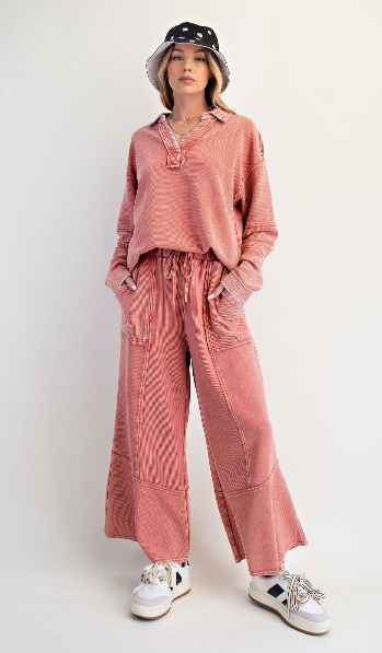 Easel Textured Thermal Washed Pants