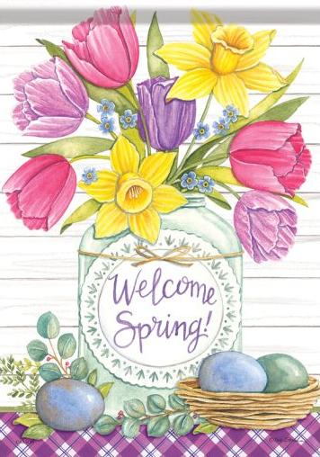 Easter Floral Flag