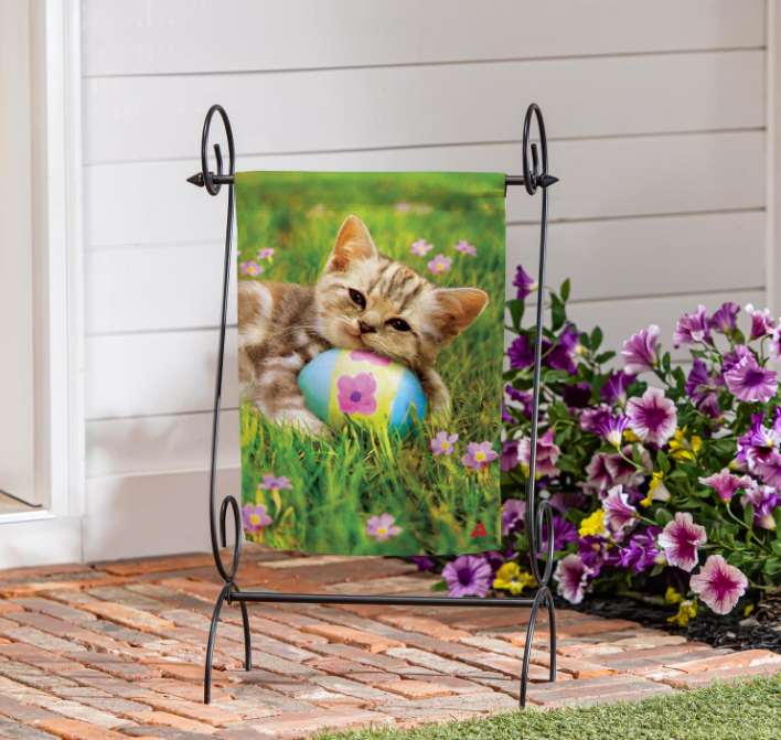 Easter Kitten Suede Flag