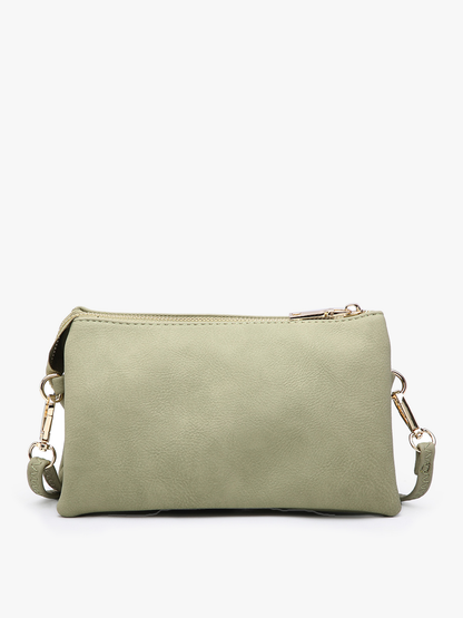 Jen & Co. - M013 Riley Monogrammable 3 Compartment Crossbody/Wristlet