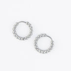 Howard's - Waterproof Earrings Narelle Beaded Hoop Gold & Steel Narelle