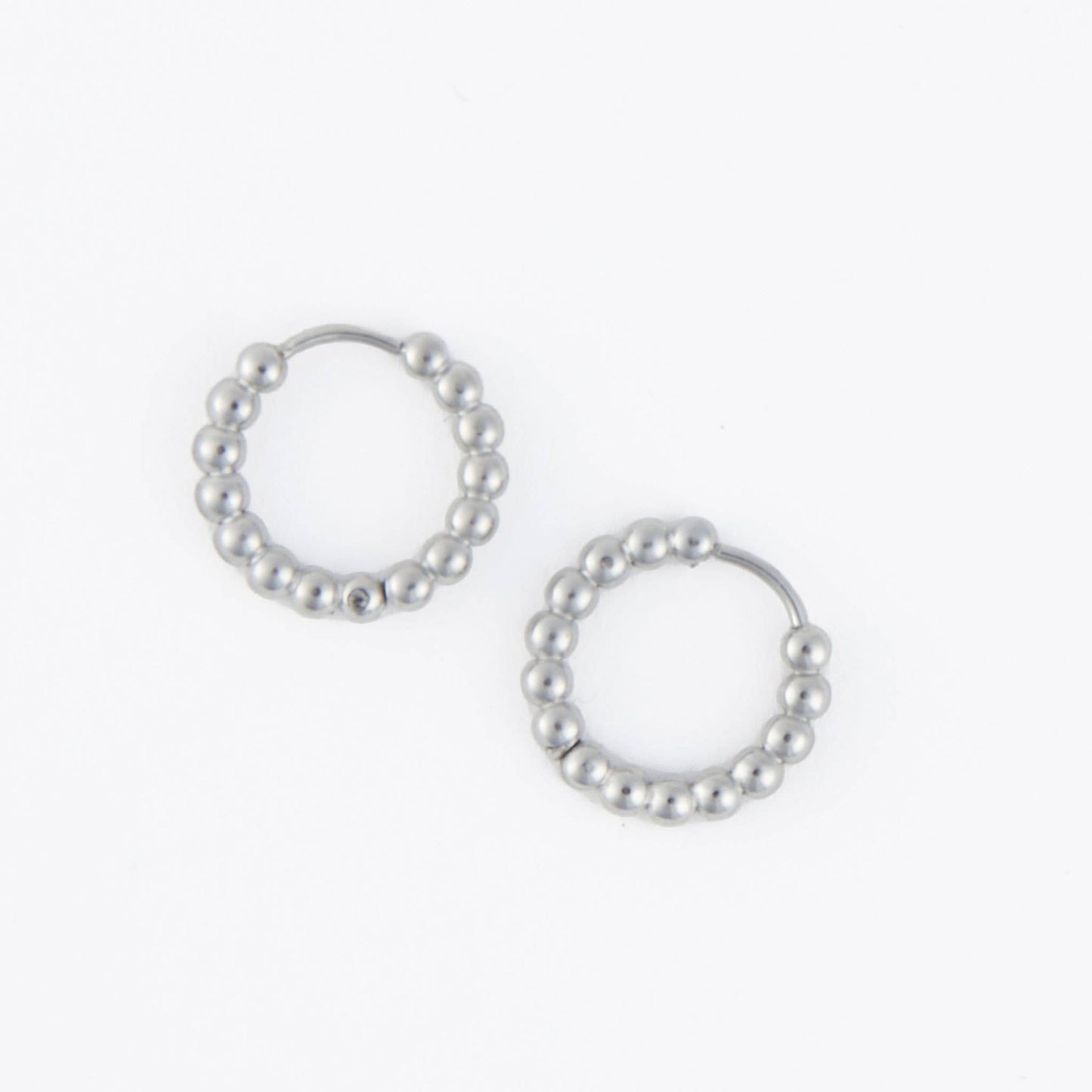 Howard's - Waterproof Earrings Narelle Beaded Hoop Gold & Steel Narelle