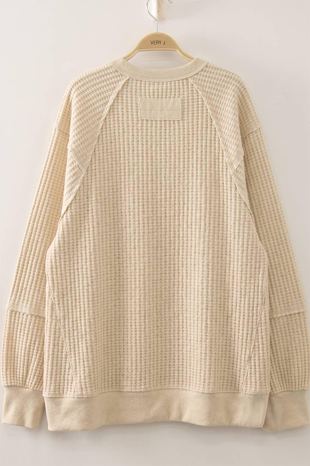 Harlow Waffle Patch Detail Pullover