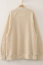 Harlow Waffle Patch Detail Pullover