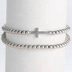 Howard's - Cross Bracelet Beaded Stretch Waterproof Narelle Duo Set