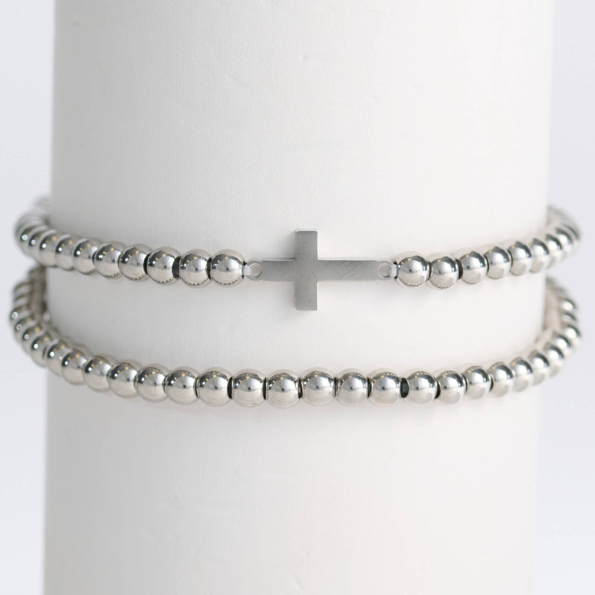 Howard's - Cross Bracelet Beaded Stretch Waterproof Narelle Duo Set