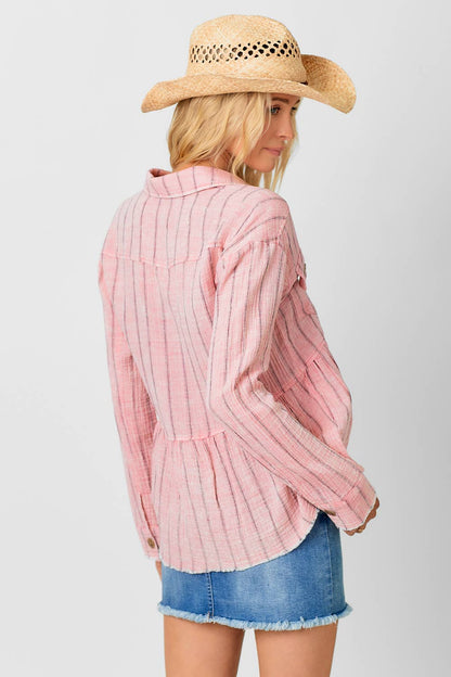 April Washed Peplum Jacket