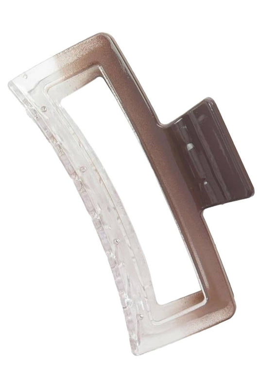 Ombre Dip Dye Extra Wide Block Clear Hair Claw