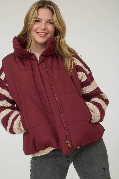 Misty SOLID ZIP UP PUFFER VEST
