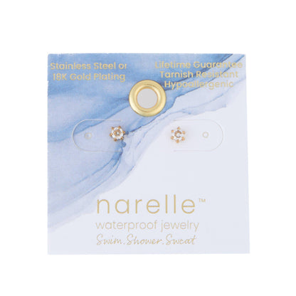 Howard's - Waterproof Earrings 3mm Round Cubic Zirconia Stud Narelle