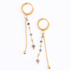 Howard's - Waterproof Earrings Hoop Apatite Beaded Narelle Gold
