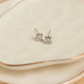 Howard's - Waterproof Earrings 5mm Square Cubic Zirconia Stud Narelle