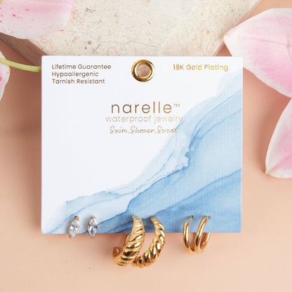 Howard's - Narelle Waterproof Half Moon Hoop Earring Trio