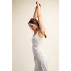 BUTTER FABRIC SQUARE NECKLINE SLEEVELESS TANK TOP