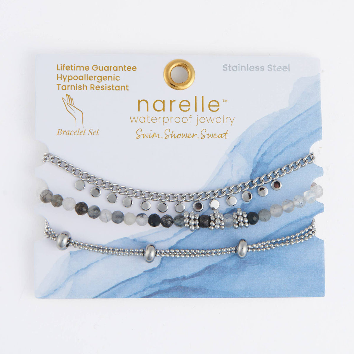 Howard's - Waterproof Bracelet Beaded Chain 3-Piece Set Narelle