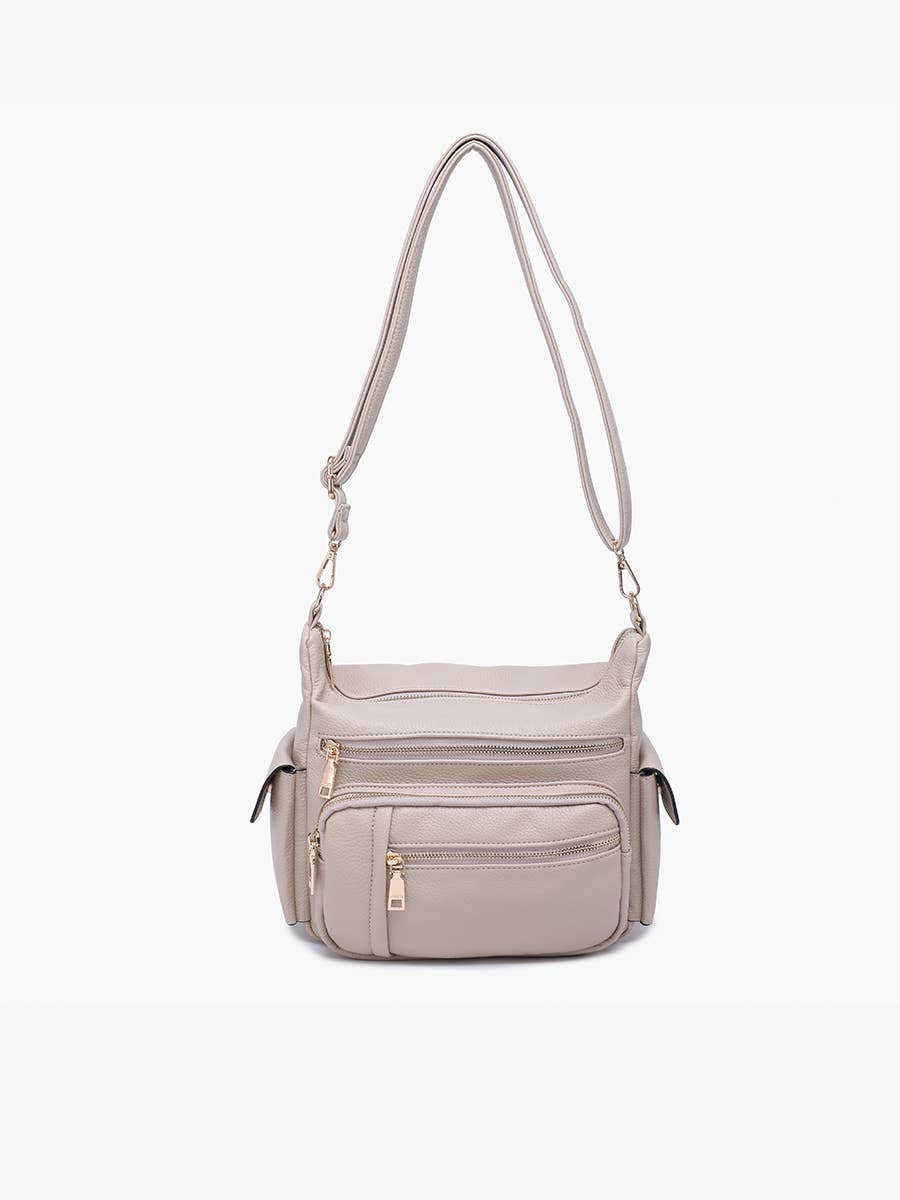 Nicole Multi-Zip Crossbody w/ Side Pockets