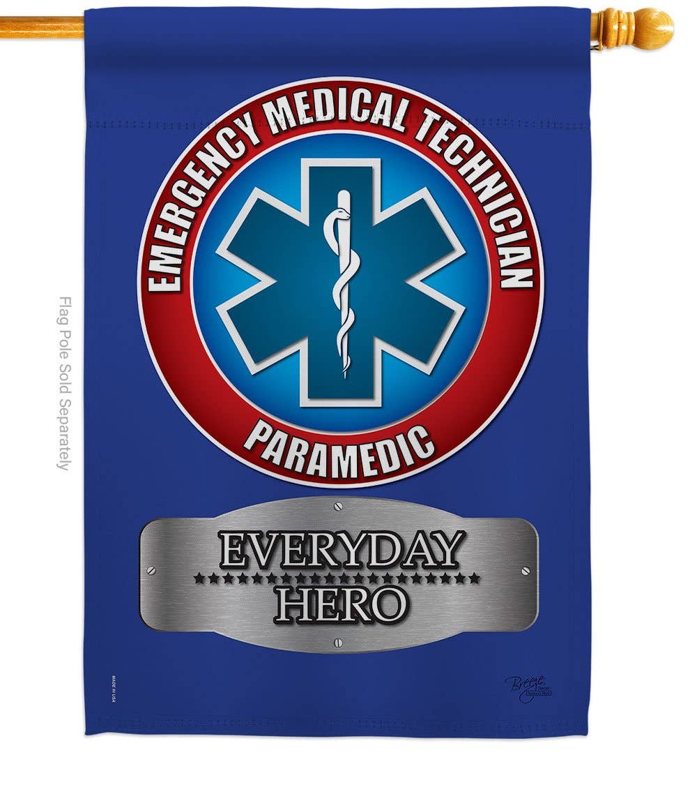 Two Group Flag Co - EMT First Responders Decor Flag