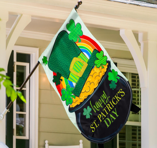 End of the Rainbow Applique Flag