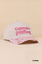 Expensive & Difficult Two Tone Canvas Cotton Cap