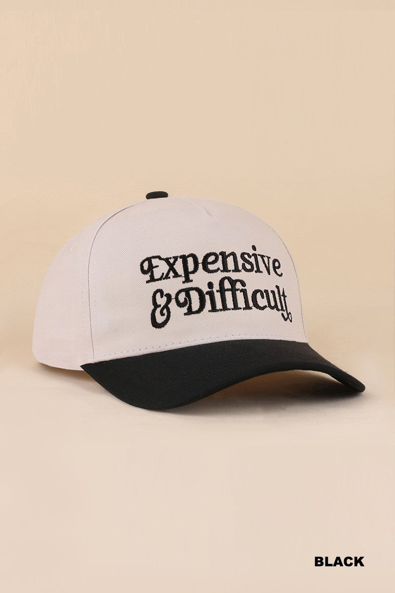 Expensive & Difficult Two Tone Canvas Cotton Cap