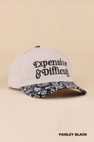 Expensive & Difficult Two Tone Canvas Cotton Cap