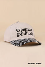 Expensive & Difficult Two Tone Canvas Cotton Cap