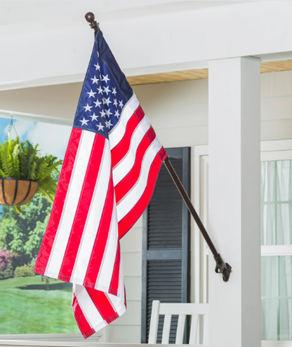 Metal Extendable House Flag Bronze !